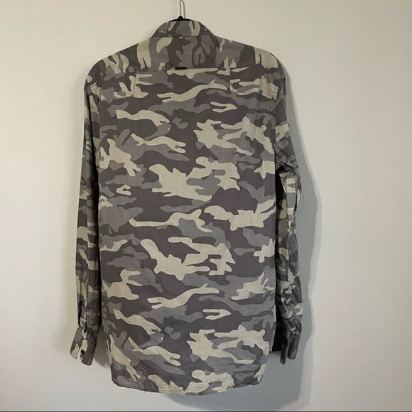 ASOS Antony Morato Grandad Collar Shirt In Camo - Picture 9 of 12